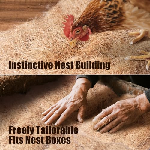 Laying Hen Nesting Pads, Premium Bedding for Chicken Nesting Box, Chicken Coop Accessories, 13x13, 12 Pieces (4 Pack)