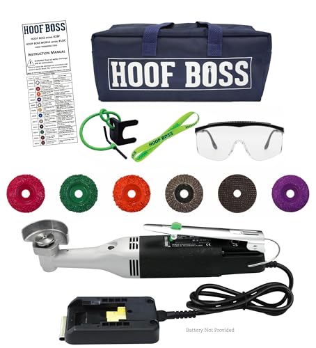 Horse Hoof Trimmers, Complete Mobile Set, Battery Not Included | Horse Hoof Trimming Tools, Farrier Tool Kit, Battery Not Included