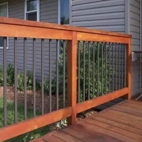 HZIU 60 Pack 32.25" Deck Balusters，Stainless Steel Deck Railing Kit | Rustproof Side Mount Spindles Railings with End Caps & Screws – Modern Porch Balusters for Patio, Balcony&Outdoor Staircases - size: 32.25 Inch