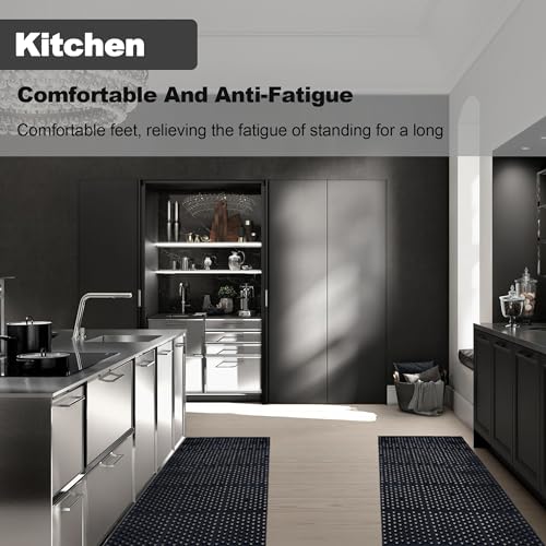 tonchean Rubber Floor Mat with Drainage Holes 83x36x0.4in Anti-Fatigue Mat | Commercial Rubber Mat with Non-Slip Backing Heavy Duty Drainage Floor Mats for Commercial Restaurant Kitchen Bar Use Wet Area