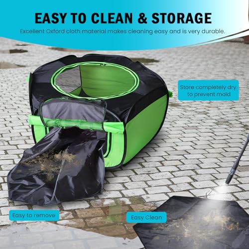Tetuga Brooder Box for Chick Starter Kit, Chicken Brooder Up to 15 Chicks | Pop-Up Chicken Brooder Pen with Breathable Mesh Easy Fold Storage, Indoor Outdoor Use for Chick, Duck And Quail,Green - color: Chicken Brooder Tent,Green