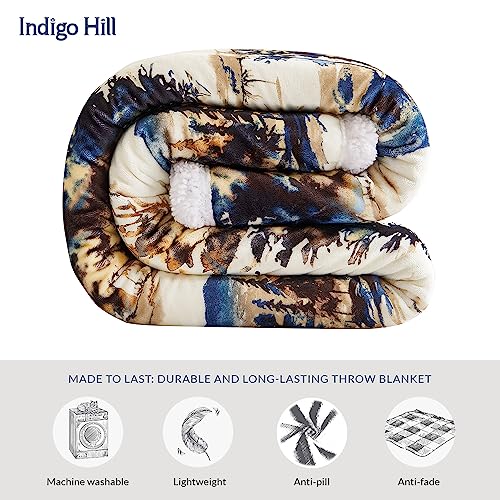 Paseo Road Indigo Hill by HiEnd Accents Acadia 54x68 Throw Blanket | Forest Pine Trees Nature Woodland Mountain Print, Western Cabin Lodge Rustic-Style Fleece Blanket for Camping - color: Acadia Pine Trees