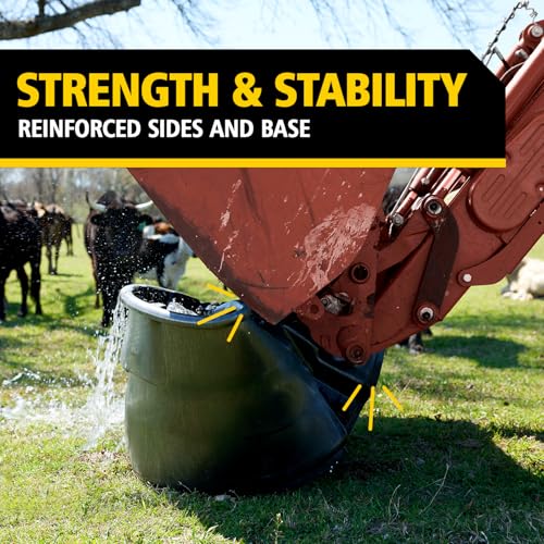 Rubbermaid Commercial Products Stock Tank 100-Gallons Structural Foam Heavy Duty Container for Livestock/Animal/Cattle Feed & Water Outdoor Homemade Pool/Hot Tub/Bathtub & Pet Cleaning/Dog Wash - size: 100 Gallon
