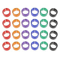 OTOTEC 24PCS Bird Leg Bands Aluminum 8mm Inner Diameter 9.5x9.5x6mm Compatible with Birds and Small Poultry
