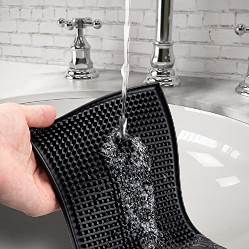 2PCS 12x6in Barber Work Station Mat for Salon, Service Mat Cushion for Bar | Flexible PVC Heavy Duty Antiskid Rubber Mat for Stations, Heat-Resistant Pad Tools for Styling Hair Dryers Hair Trimmers - size: 12x6" - 2PCS