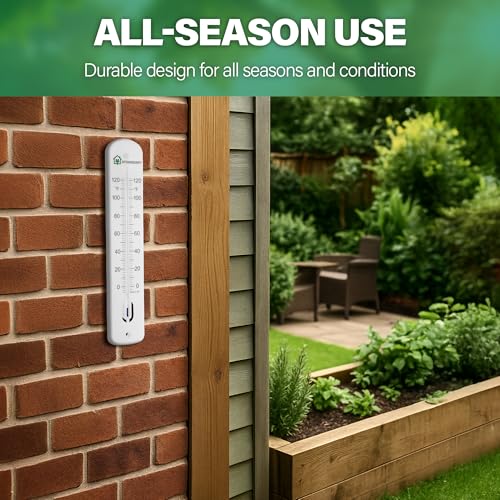 Room Thermometer – Large 15 Inch Indoor or Outdoor Temperature Gauge for Room, Greenhouse, Garden, Patio, Home, Office, Balcony
