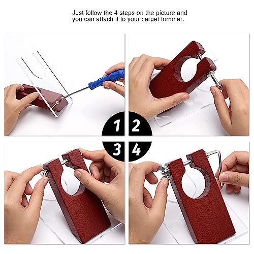 Carpet Clipper Shear Guide, Durable Acrylic and Solid Wood Electric Clipper Shear Stand for Your Pets Hair Wool