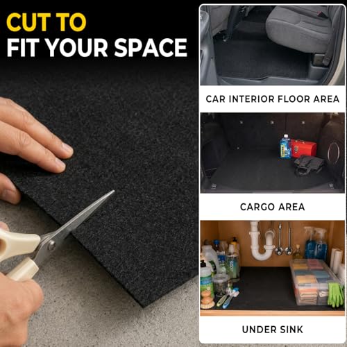 GOLENER Oil Spill Mat - 36”x60” Garage Floor Mat for Under Car, Absorbent Oil Mat, Rubber Floor Mats, Waterproof, Contain Liquid, Protect Garage Surface from Spills, Reusable, Washable, Durable, Black - size: 3' x 5' (Rectangular)
