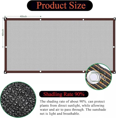 Shade Cloth Garden Shade Mesh Netting with Grommets Outdoor Sun Shade Cover for Pergola Patio Plants Greenhouse Chicken Coop Black 90% Shading Rate(10X16FT) - size: 10X16ft