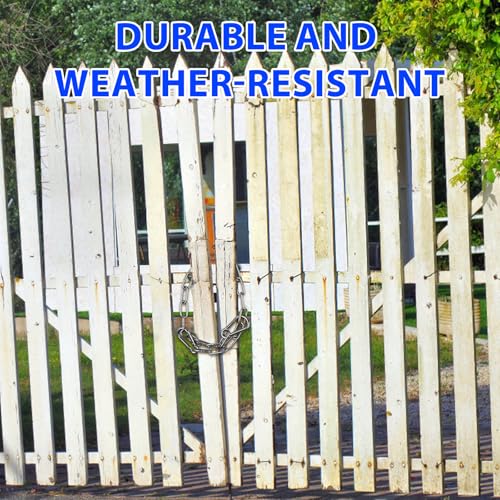 Gate Chain Lock with Carabiners Barn Chain Link 20'' Gate Latches for Outdoor Fences Dog Cage Lock Backyard Chain Lock Stall Supplies 2 Pack - size: 20'' 2Pack