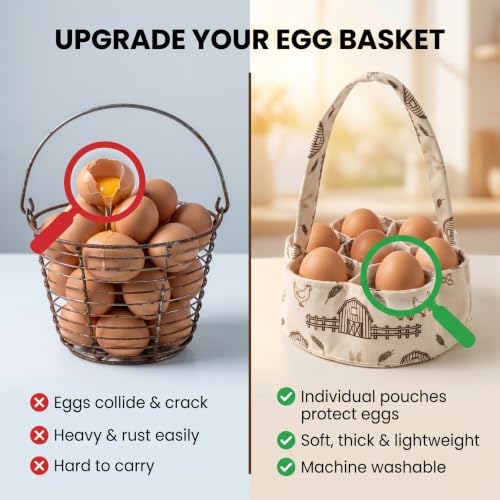 Egg Collecting Basket, Large Egg Collection Bag for Gathering Fresh Eggs - color: Color 11