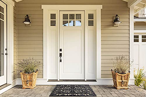 DII Rubber Doormats Collection All Weather, 18x30, Natural Wrought Iron - color: Natural Wrought Iron, size: 1'6" x 2'6" (Rectangular)