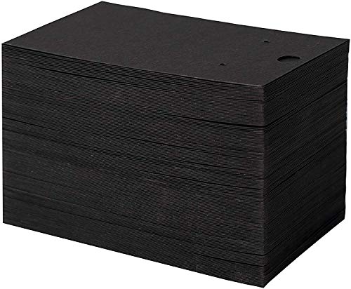 500 Pack Earring Cards - Earring Card Holder - Custom Earring Cards For Earring Display - Hanging Earrings - Bulk Earring Cards - 2 x 3.5 Inches - Black (Pack of 500) - color: 500 PACK
