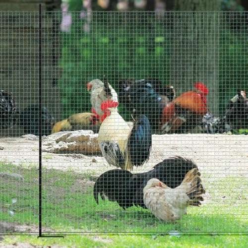 Non Electric Fence Netting, 40in x 100ft Nylon Portable Movable Livestock Nets Mesh for Chickens,Goats, Sheep, Dog, All-Purpose Fencing for Backyard Homesteader Farm Ranche - size: 40in x 100ft