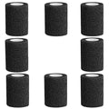 Self-Adhesive Bandage Wrap, Breathable, Elastic, 3 Inch, 8 Rolls - color: Black, size: 3 Inch (Pack of 8)