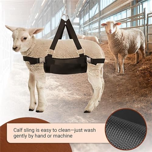 Goat Sling for Weighing 19"x16" up to 200 LB - Heavy-Duty 1800D Small Livestock Sling for Newborn Lambs, Goat Kids, Nigerian Dwarf & Pygmy Goats, Alpaca Crias - Hanging Scale & Recovery Support - size: Small (19"x16", Up to 200 Pound)