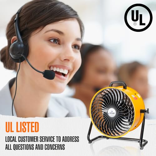 iLiving 18 in. Low Noise Turbo Fan 4019 CFM 3-Speed Portable Air Circulator for Shop, Office, Greenhouse, Home and Warehouse - size: 18-Inch