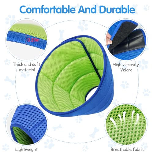 Upgraded Soft Dog Cone Collar for Post-Surgery Recovery – Adjustable Elizabethan Alternative to Stop Licking, Lightweight Breathable Mesh, Fits Most Breeds (L) - size: L