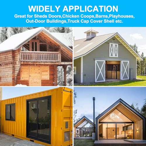 Shed Door Latch, Safe and Durable, Premium Shed Locks with 4 Keys, Widely Use, T-Handle Lock Kit for Storage Barn, Chicken Coops, Camper, Easy to Install, 4½" and 5½" Stem - size: 4-1/2 Inch Stem