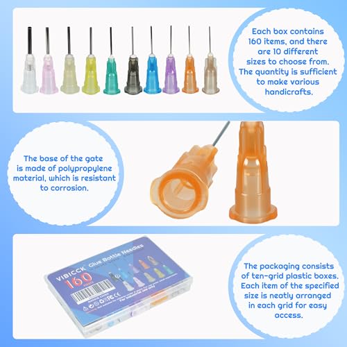 100pcs 18G blunt tip glue dispensing nozzles Blunt-nosed needle glue applicator, used for applying industrial liquids, adhesives, inks, perfumes, lip glosses.0.5 inches - size: 18G 100pcs