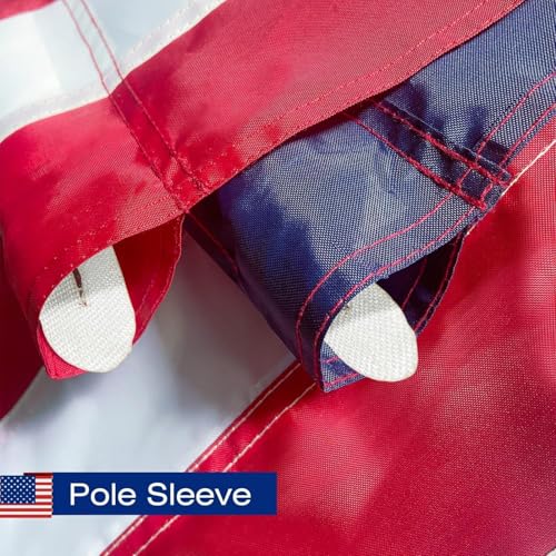 American Flag 3X5 FT Pole Sleeve Banner Style Embroidered Stars, Sewn Stripes, Heavy Duty Durable Polyester USA US Flag Outdoor Indoor Flags (Pole NOT Included) - size: 3x5 Ft Pole Sleeve