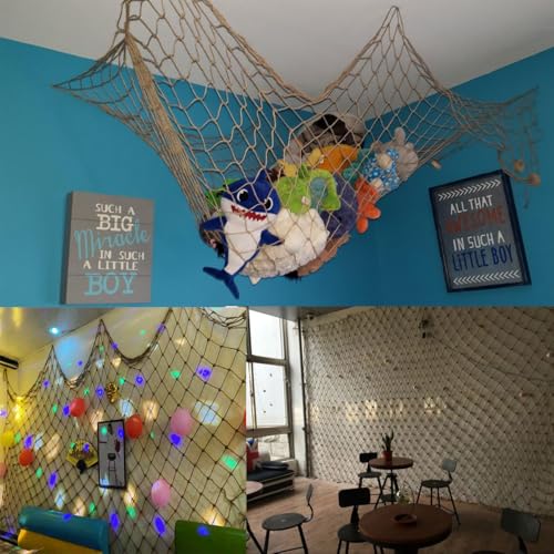 Jute Hemp Rope Nets for Safety & Decorative,Rope Ladder for Kids and Pet,Versatile Rope Net,Tree House Climbing Child Safety Stair Balcony Railing Protect(Size:1mx2m(3.2x6.5ft),Diamond Mesh) - size: 1mx2m(3.2x6.5ft)