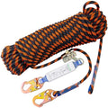 Rope Harness Safety Lanyard 150ft Vertical Roofing Rope With Grab Snap Hook | Shock Absorber Fall Protection Tree Climbing Line Kit Heavy Duty Roof Safety Equipment ANSI CE - size: 150ft