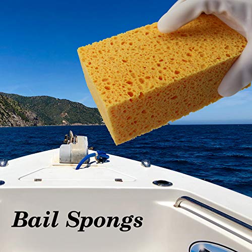 1 PCS x JK SP-T50 Large Sponge, Cleaning Sponges, Boat Bail Sponge, Handy Sponges, Cellulose Sponges, Natural Sponges, Commercial Sponges, Car Washing Sponge, Eco Friendly Sponge (6.5" x 4.0" x 2.0") - size: 6.5x4x2 Inch (Pack of 1)