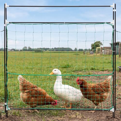 Leinuosen Electric Poultry Netting Gate, 48" H x 47" L Chicken Fence Gate | Portable Electric Poultry Nets Fence Kit for Chickens, Ducks, Turkeys, Sheep, Geese in Yard, Farms, Backyards, Garden - size: 48" X 47"