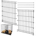 Dog Crate Divider Panel 2-Pack, 20.5" H Kennel Divider | Adjusts 15.7"-30.7" Width, Fits 30"-36" Wire Cages, Rust-Resistant Metal Structure, Potty Training for Puppies - size: 20.47"H