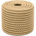 Natural Jute Rope (1/2 Inch x 200 Feet) Thick Hemp Rope Twisted Manila for DIY Crafts, Deck Railings, Hanging Swing, Nautical Decorating - size: 1/2 Inch x 200 Feet