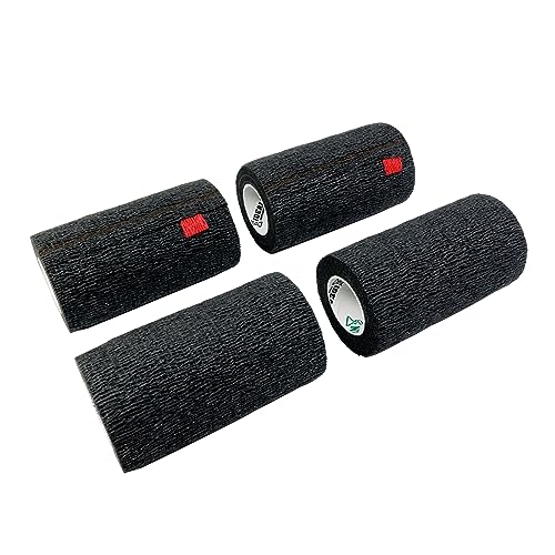 SyrFlex Cohesive Bandage 4” Black 4 pk - color: Black, style: Black