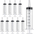 Boao 10 Pack Plastic Syringes Without Needle for Epoxy Resin,60 Ml | Measuring Syringe for Precise Measuring, Epoxy Applicator in Resin Crafts Labs Pet Feeding Oil Glue liquid Dispensing - size: 60 ML