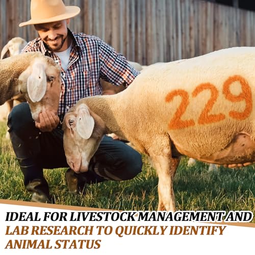 Shimeyao Paint Branding Irons for Livestock Marker Pig Cattle Cow Sheep Numbers 0-8 for Livestock Marking Accessories Lab Research