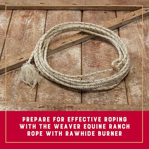 Weaver Equine Waxed Nylon, Cowboy Lasso for Cattle Roping, 7/16 x 30 ft | Versatile Rope Ideal for Cattle Handling, Roping Practice, Ranch Work, Rodeo Events, & Western-Themed Displays