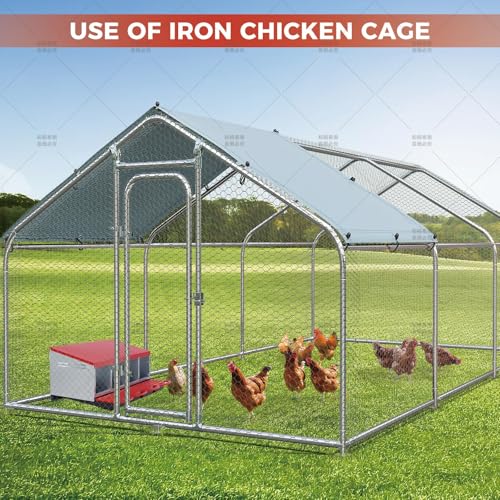 Garvee 4-Hole Roll Away Egg Collection Chicken Nesting Box | Galvanized Steel Nest Box for Laying Eggs - color: Red, size: 4 holes