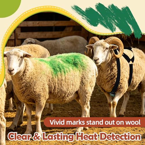 1 pcs Mark Harness Crayons for Sheep & Goat Breeding Marking Harness,Vivid and Long Lasting (Green) - color: Green