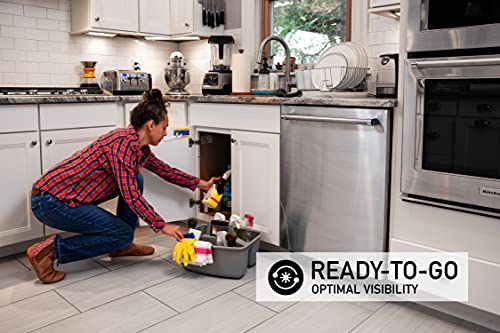 Mighty Tuff Rough and Rugged All-Purpose Cleaning Caddy, Grey/Black 2 Count (CD0170) | Durable organizer for carrying cleaning supplies, tools, and household essentials with a rugged, easy-grip design.