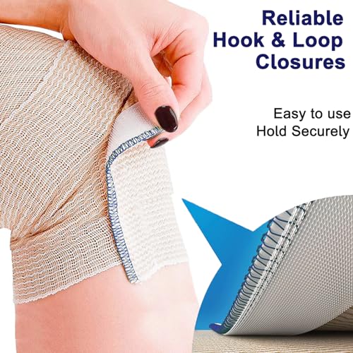 48 Pack Elastic Bandage Wrap 4” Bandage Wrap with Hook and Loop Closure on Both Ends Self Adhesive Bandage Wrap for Sports, Medical, and Injury Recovery - size: 4 Inch (Pack of 2)