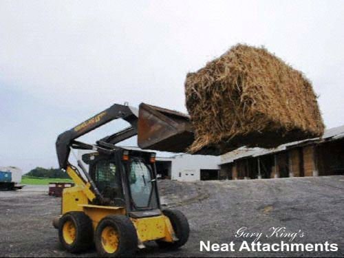 Bucket Hay Bale Spear Attachment w/ 3 x 39" Prongs. Rated 3000 Lb - Sr.2 - size: 3 x 39"