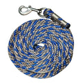 Horse Poly Lead Rope with Heavy Duty Bolt Snap, Braided Rope for Horse and Livestock (Royal Blue/Silver) - color: Royal Blue/Silver