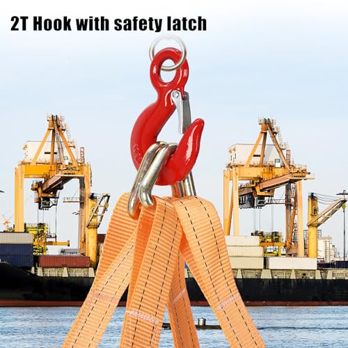 1600 LB Capacity Watercraft Lift Sling, Heavy-Duty Polyester Straps with Rubber Coated Steel Bars for Lifting Jet Ski, PWC & Personal Watercraft