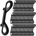 ERKOON 4.7 Inch Double End Trigger Snap Bolt Hooks for Horses (50 Pack) | Heavy Duty Metal Clips, Large Trigger Snap Hooks for Feed & Water Buckets, Hay Net, Horse Stall, Fence & Farm Daily Use - size: 50 Pack