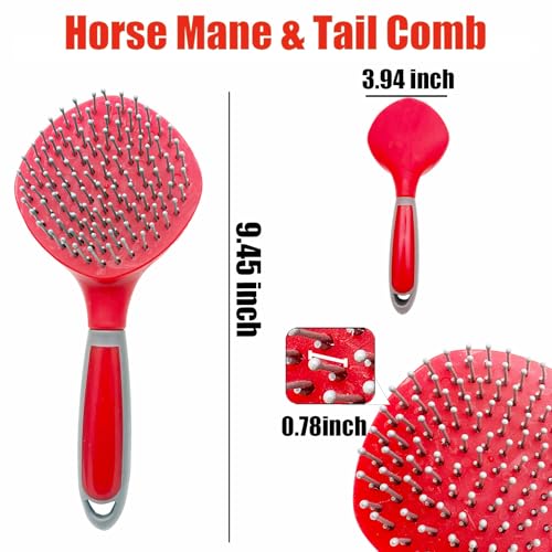 Horse Mane & Tail Combs Horse Brushes Shedding Brush Grooming Tool for Thick Coats Equine Long Haired Dogs