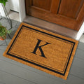 Evergreen Flag Monogram Large Coir Doormat, 36x24 Inches, Brown, Letter K - color: Letter K, size: 36 x 24 inches