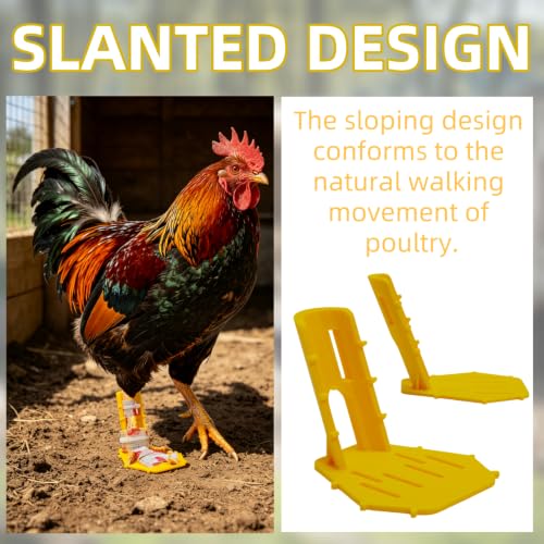 4 Sizes Poultry Leg-Splint Set, Leg Support for Injured Chicken, Goose, Duck - color: Yellow And White