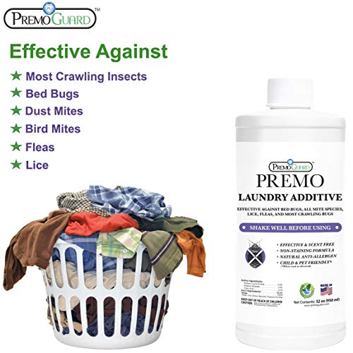 Premo Guard Bed Bug, Mite & Lice Natural Laundry Detergent Additive - size: 32 Fl Oz (Pack of 1)