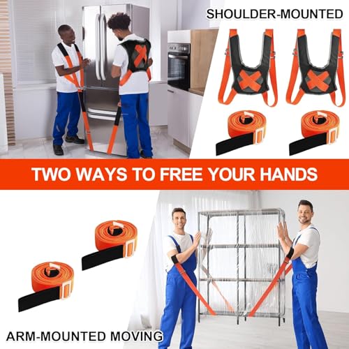 Moving Straps,Adjustable Shoulder Furniture Moving Lifting Strap Easily and Safely for 2 Movers Moving Furniture, Appliances, Mattresses,Heavy Duty up to 800 lbs | Easily and Safely for 2 Movers Moving Heavy Furniture, Appliances, Mattresses,Heavy Duty up