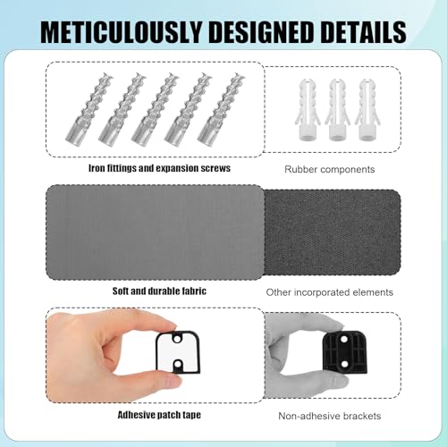 2 Sets Baby Retractable Gate Replacement Parts, Baby Door Extension Fittings Hardware Kit Extender Mount with 4 Latch 4 Bracket 1 Set of Screws & Four Adhesive Sheet for Safety Door Installation