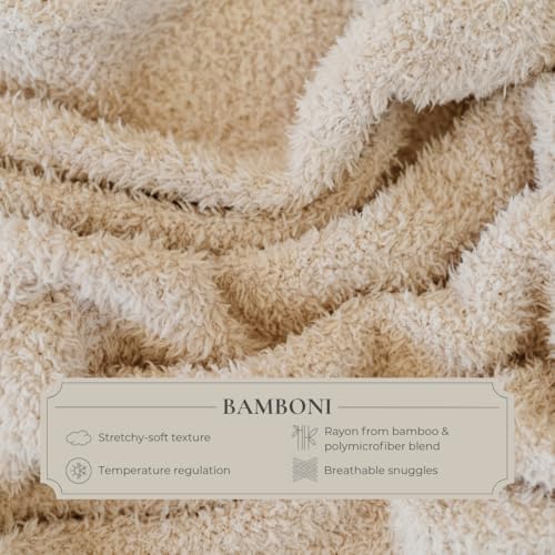 Saranoni Bamboni Baby Blanket | Luxury Plush Super Soft Blanket | Breathable Comfy Blankets for Kids and Teens | Olive - 40" x 60" | Ultra-soft Bamboni blanket with breathable comfort and plush texture for kids, teens, and cozy everyday relaxation. - colo